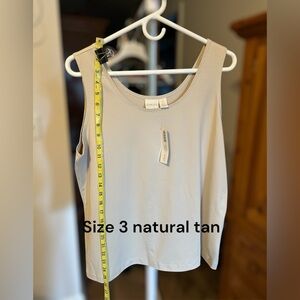 NWT Tan Chico’s Microfiber Tank (Chico’s size 3)= 16/18 XL